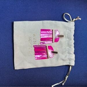 Kendra Scott Pink and Gold Earrings Statement Pieces